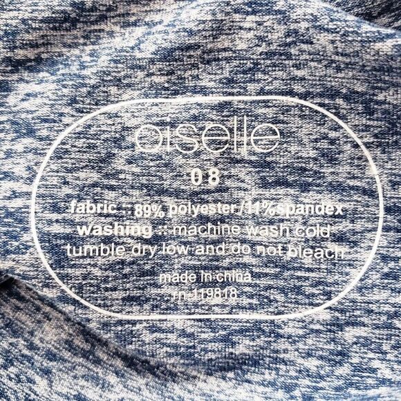 Oiselle Lux Skirt Size 8 Blue Heathered Straight Stretch Athleisure Drawcord - Picture 5 of 7